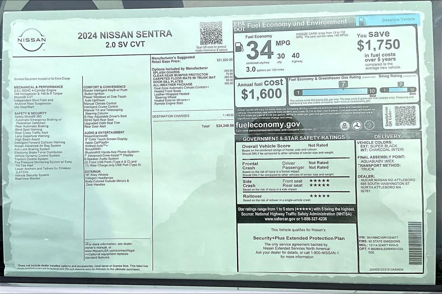 2024 Nissan Sentra SV - Photo 16