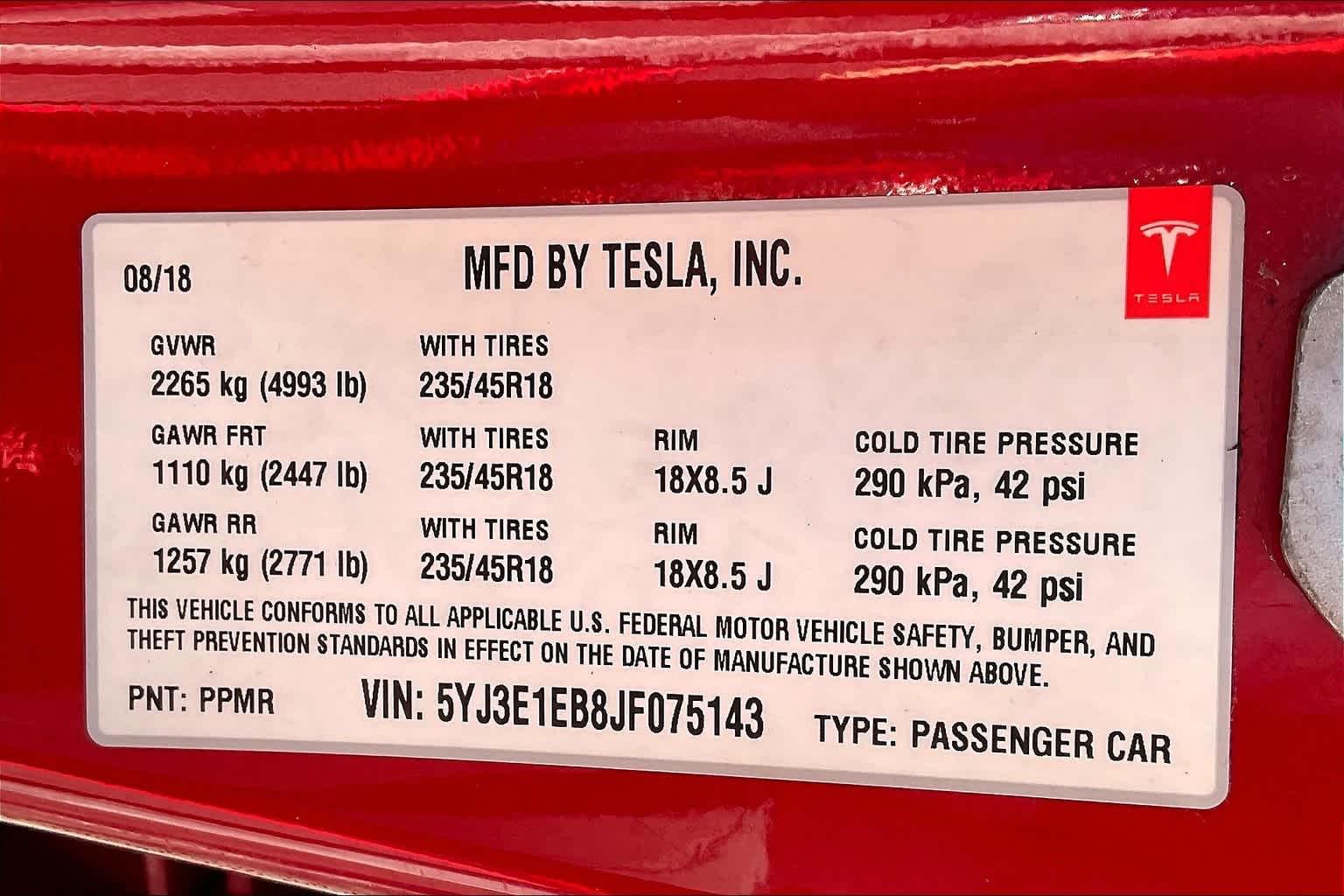 2018 Tesla Model 3 Long Range Battery - Photo 27