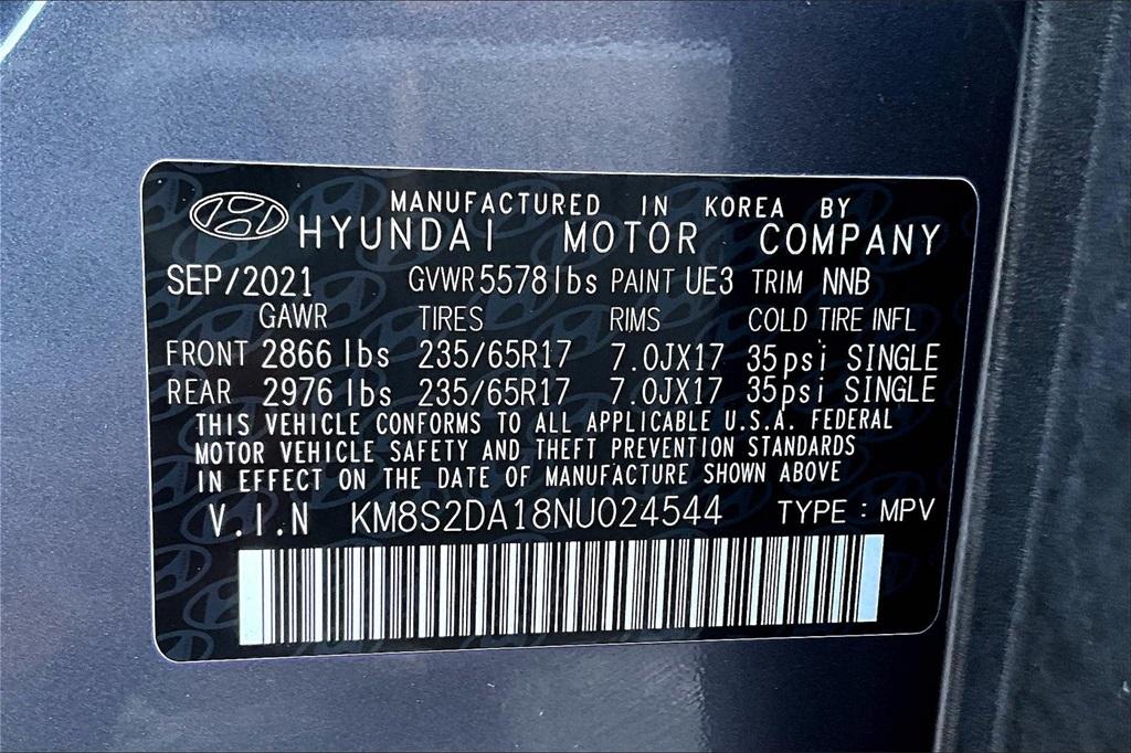 2022 Hyundai Santa Fe Hybrid Blue - Photo 34