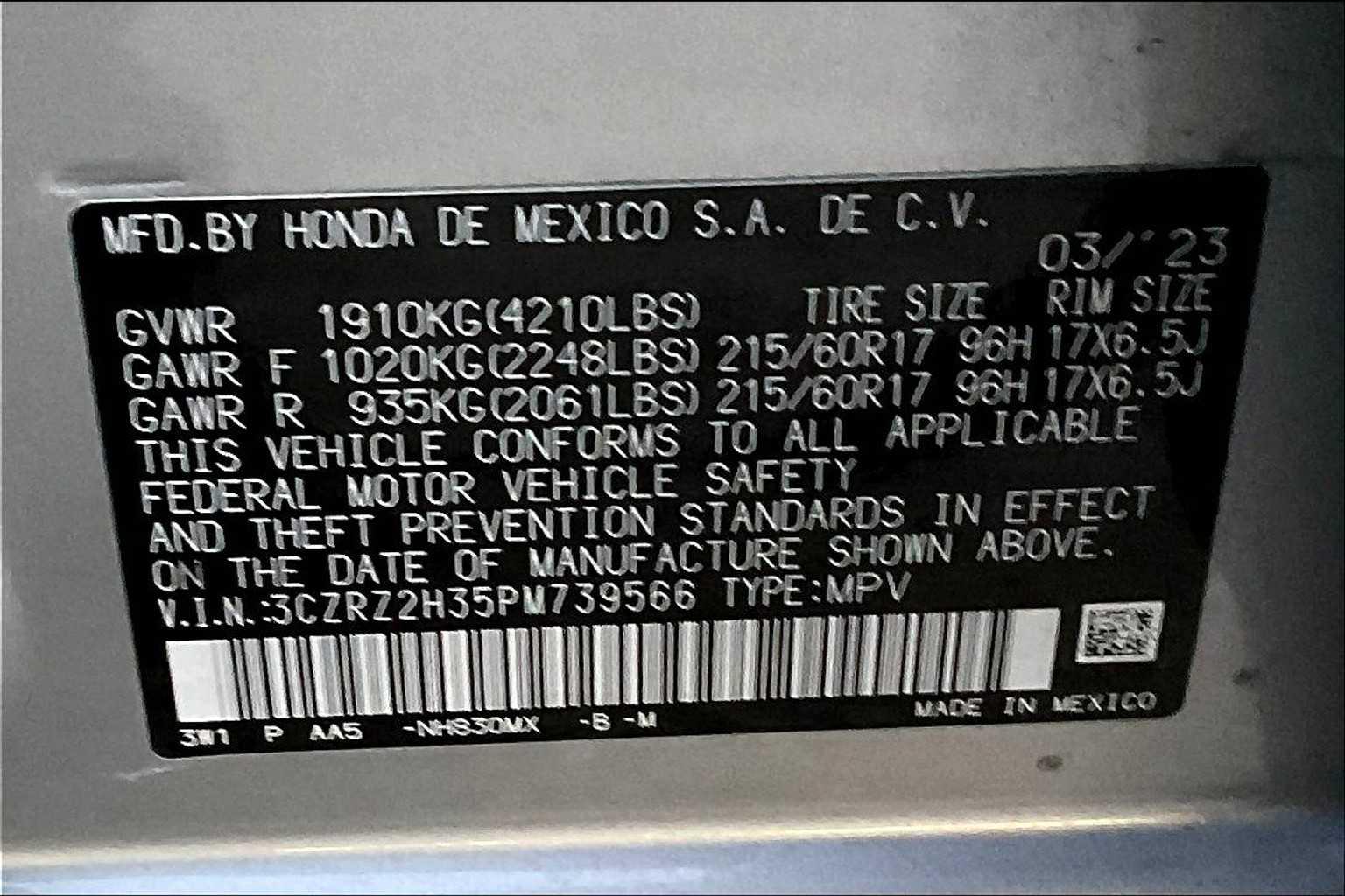 2023 Honda HR-V LX - Photo 45