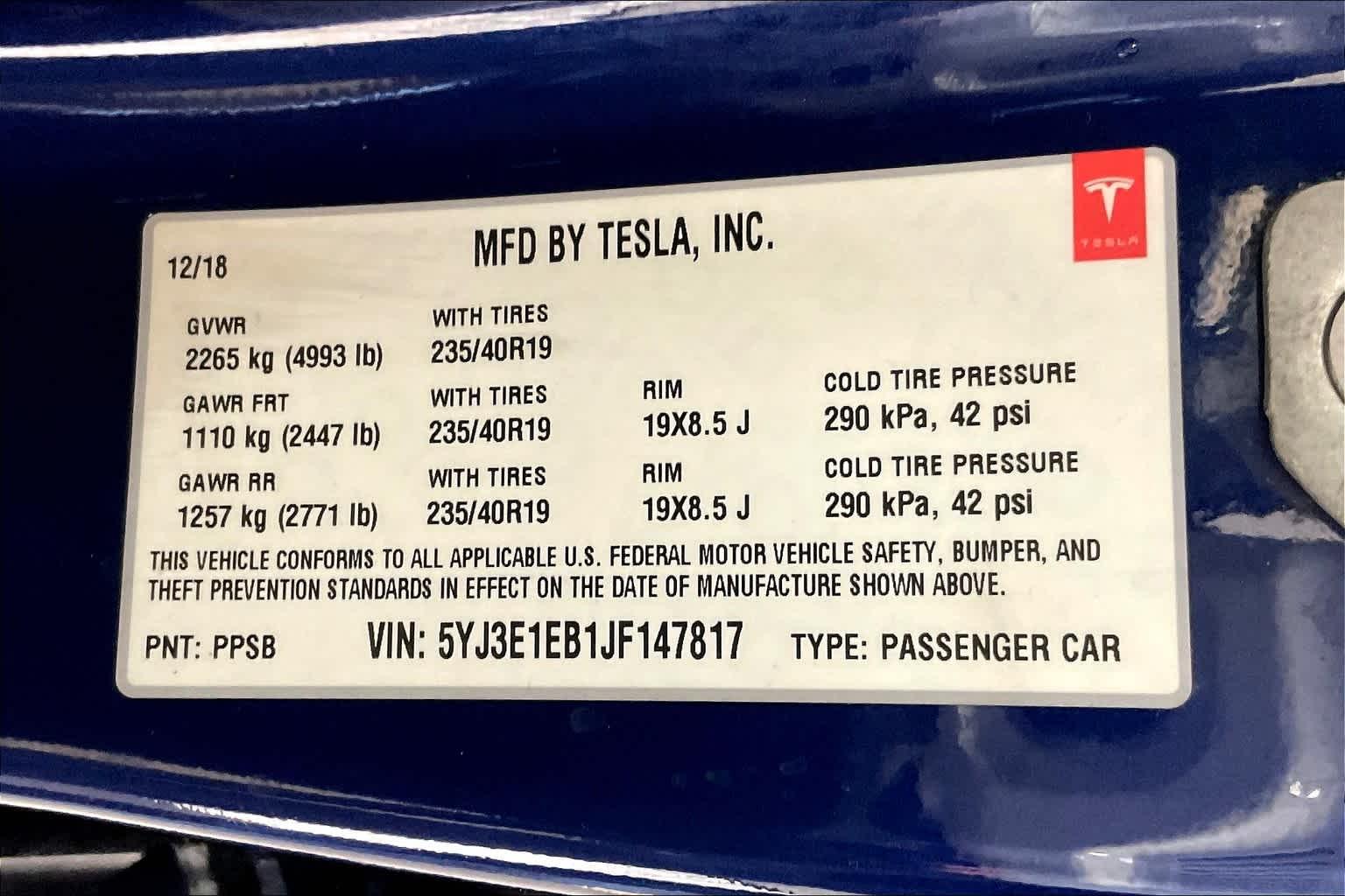 2018 Tesla Model 3 Long Range Battery - Photo 35