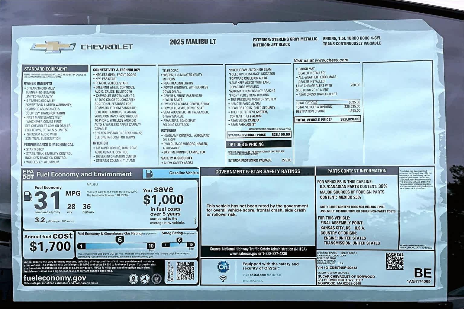 2025 Chevrolet Malibu LT - Photo 18