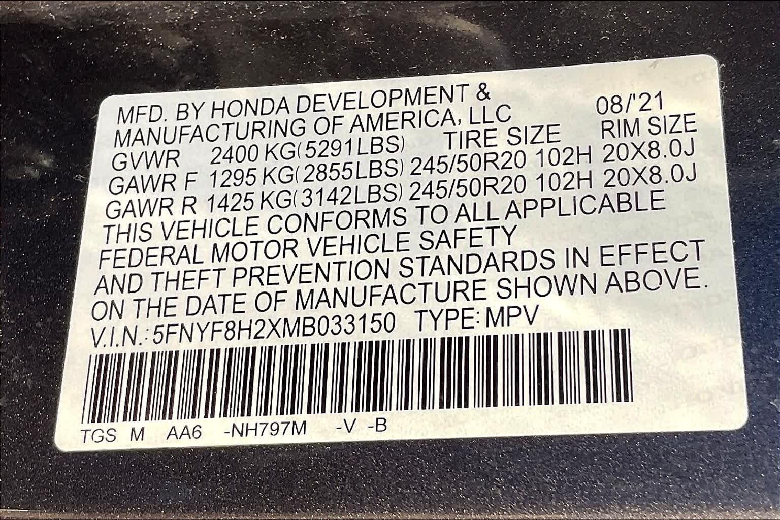 2021 Honda Passport Sport - Photo 45