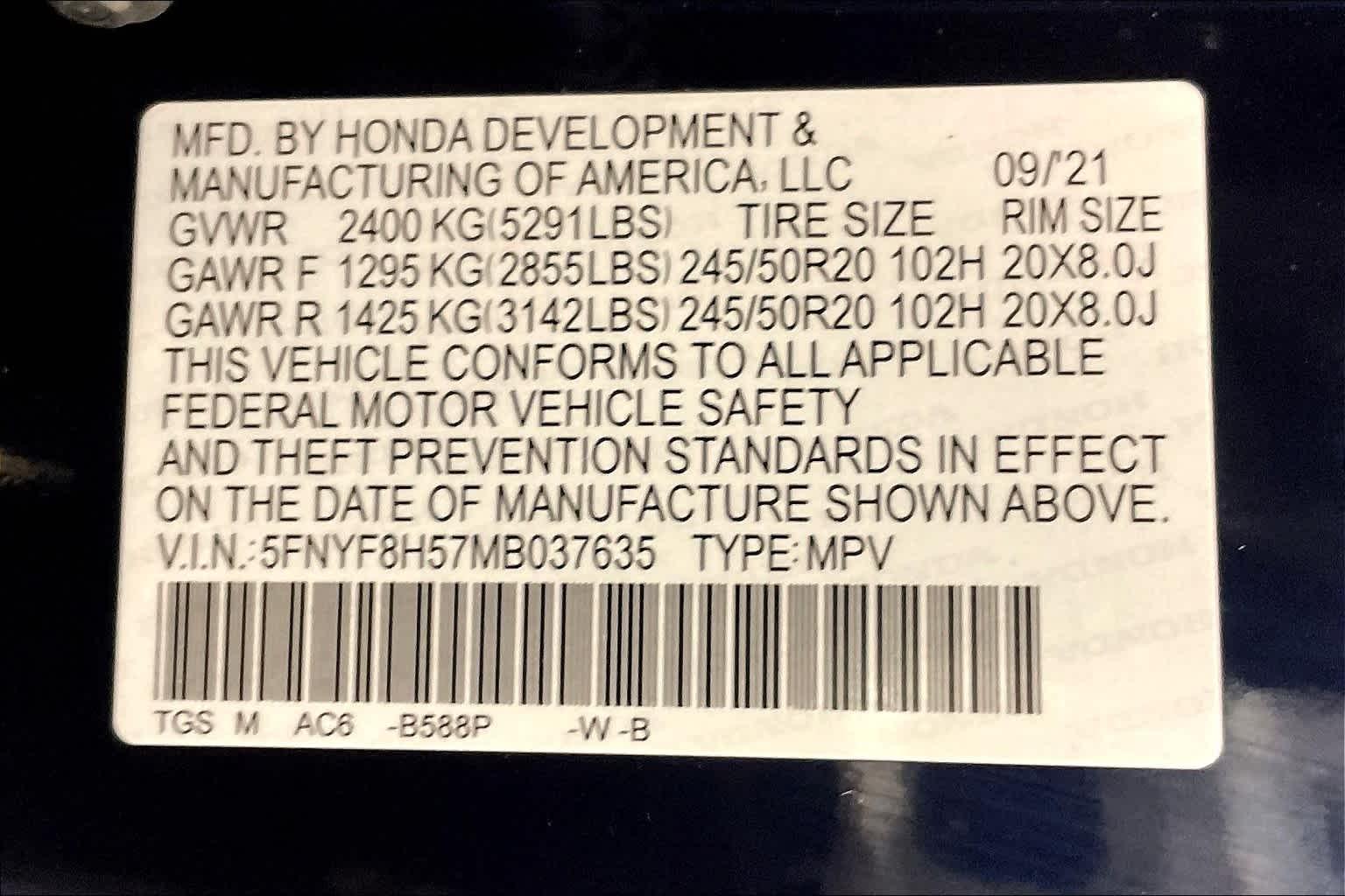 2021 Honda Passport EX-L - Photo 37