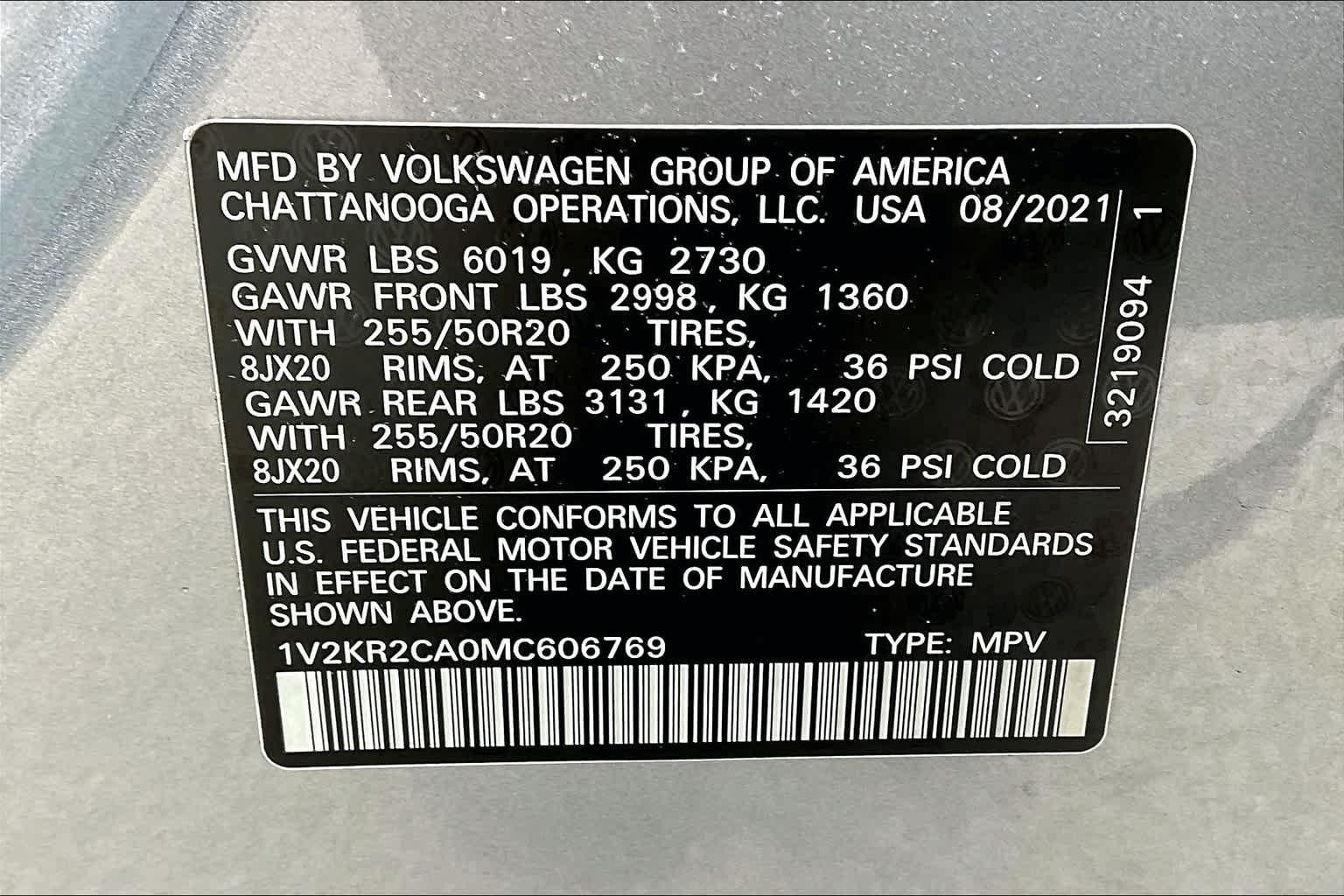 2021 Volkswagen Atlas 3.6L V6 SE w/Technology - Photo 31