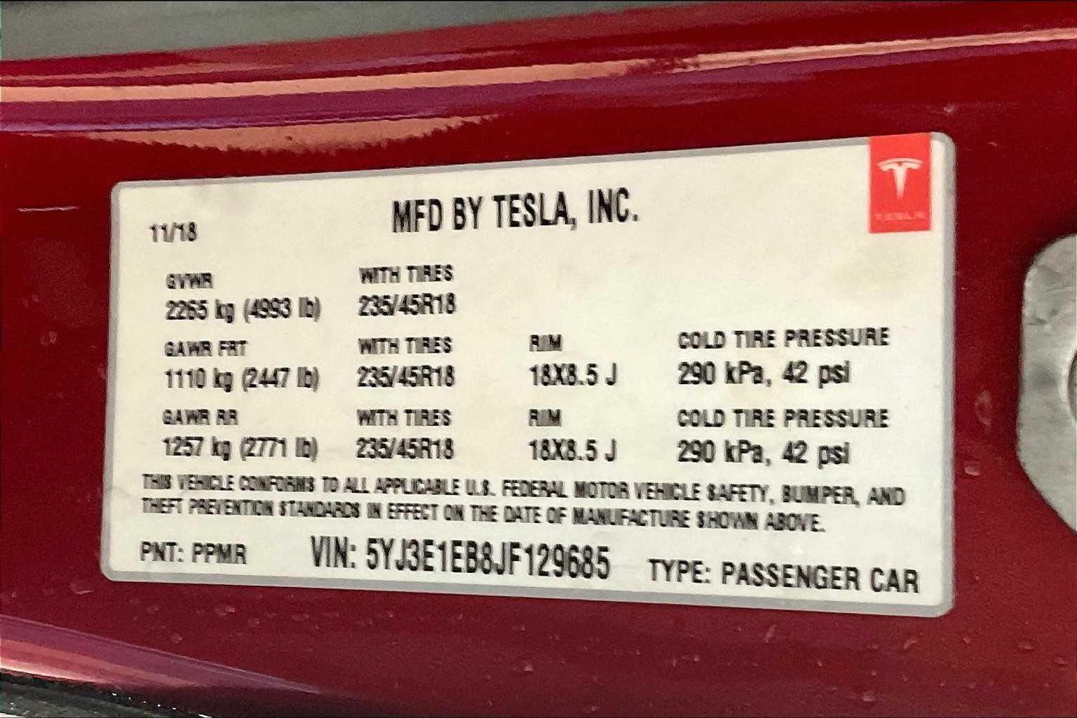 2018 Tesla Model 3 Long Range Battery - Photo 33